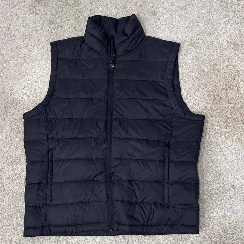 St. John's Bay Black Quilted Puffer Vest